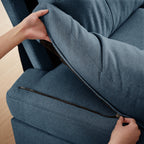 Canapé sectionnel 4 places en U avec méridienne double pour salon