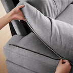 Canapé sectionnel 4 places en U avec méridienne double pour salon