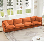 Canapé 4 places en chenille avec housse amovible pour salon