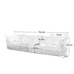 Canapé 4 places en velours côtelé extra profond pour salon