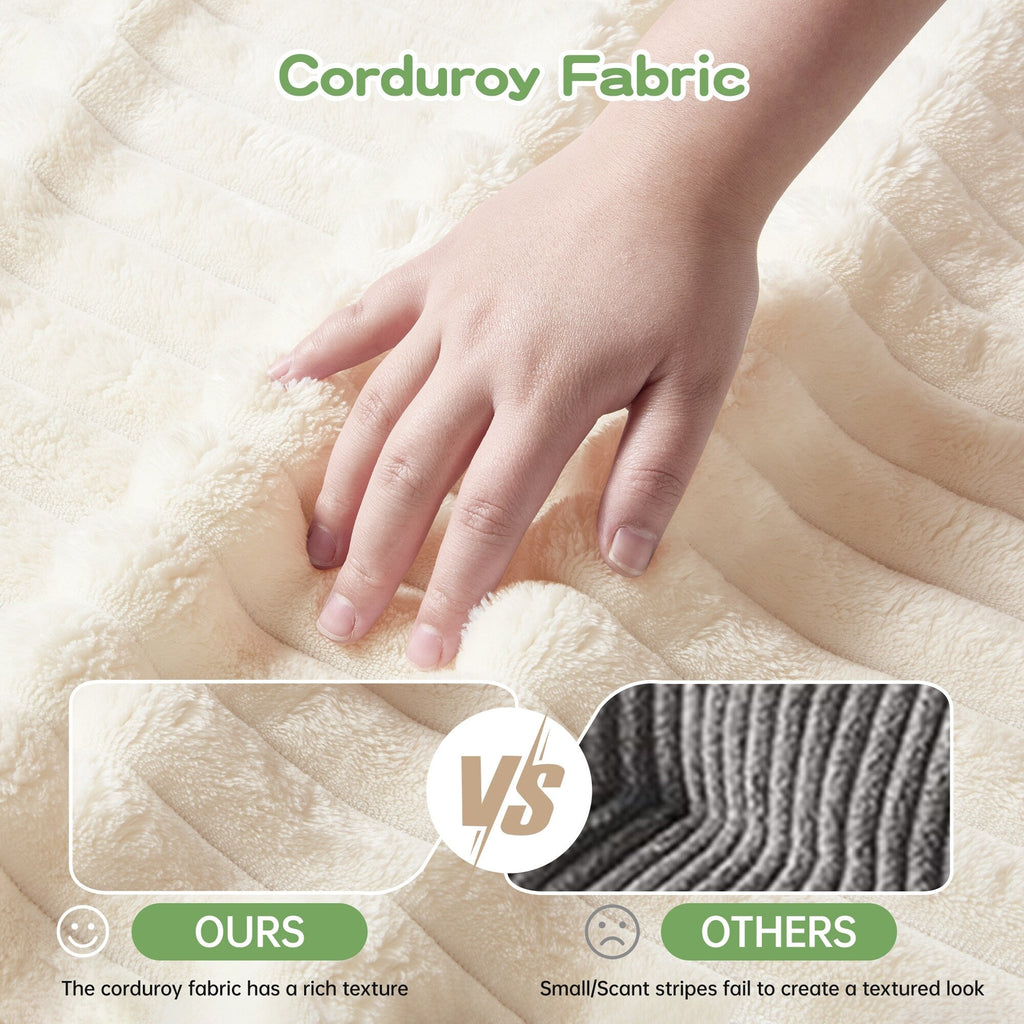 Canapé 4 places en velours côtelé extra profond pour salon