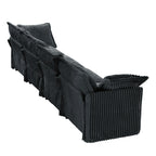 Canapé 4 places en velours côtelé extra profond pour salon