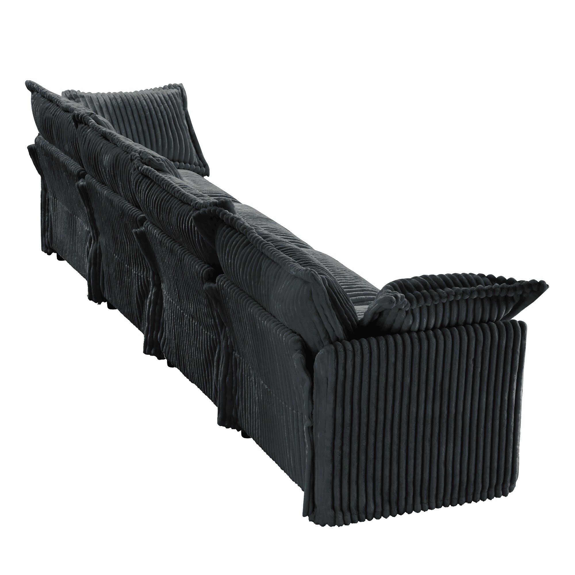 Canapé 4 places en velours côtelé extra profond pour salon