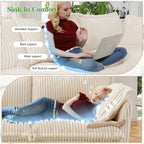 Canapé 4 places en velours côtelé extra profond pour salon