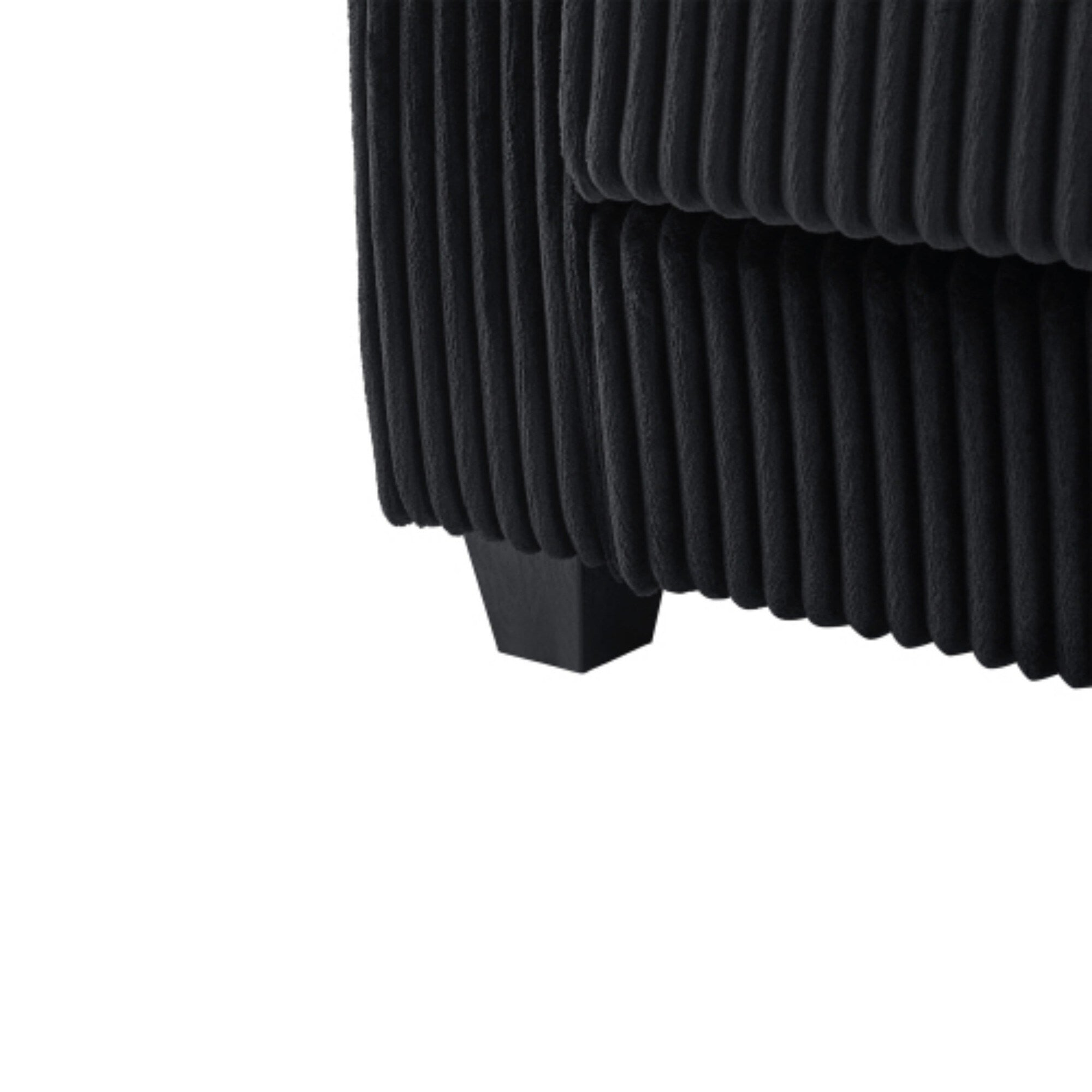 Canapé 4 places moderne en velours côtelé avec ports USB, rangement dissimulé et porte-gobelets rabattables