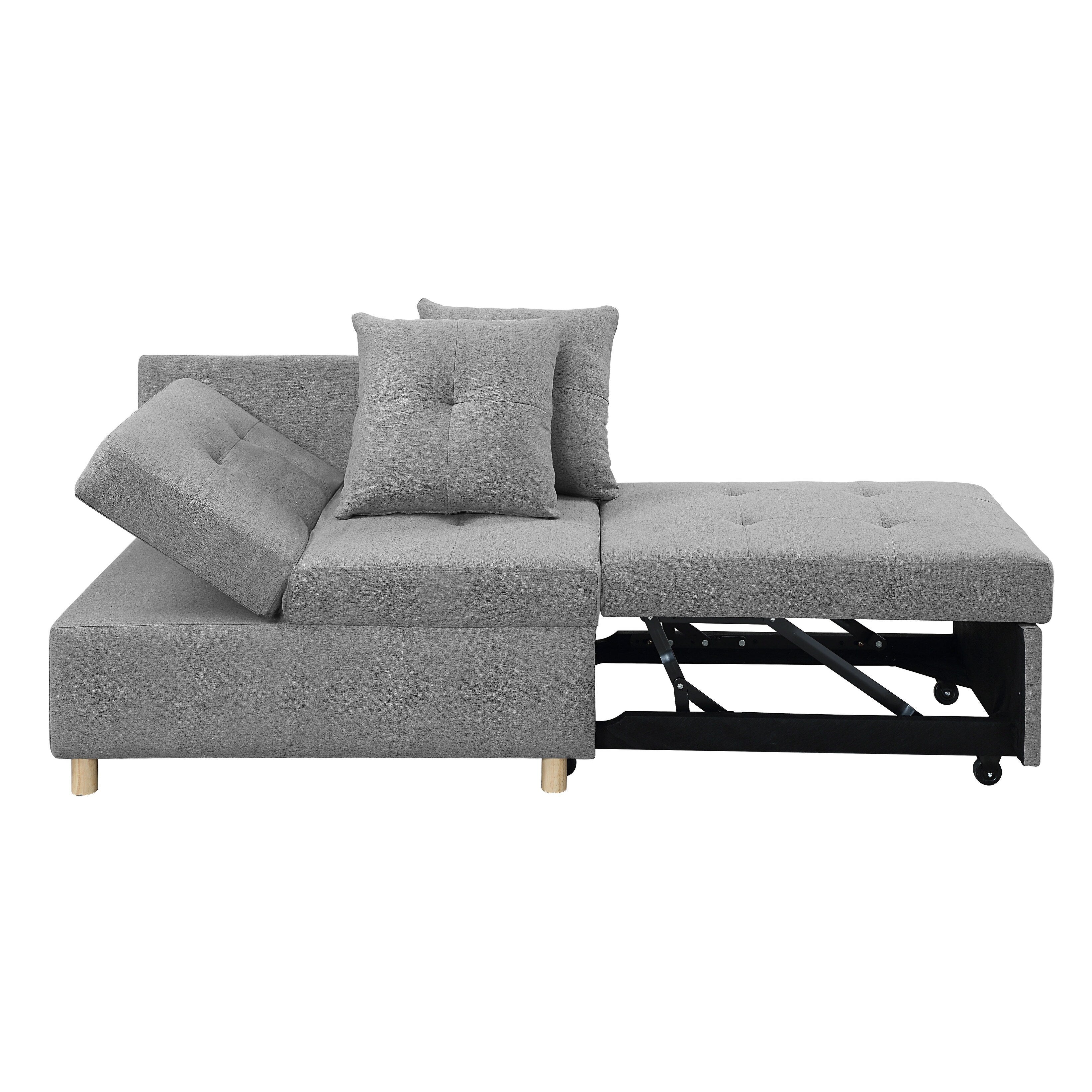 Canapé-lit convertible 4 en 1 avec dossier réglable