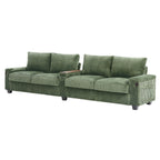 Canapé 4 places en velours côtelé