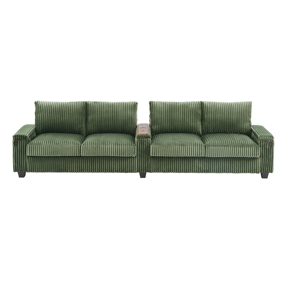 Canapé 4 places en velours côtelé