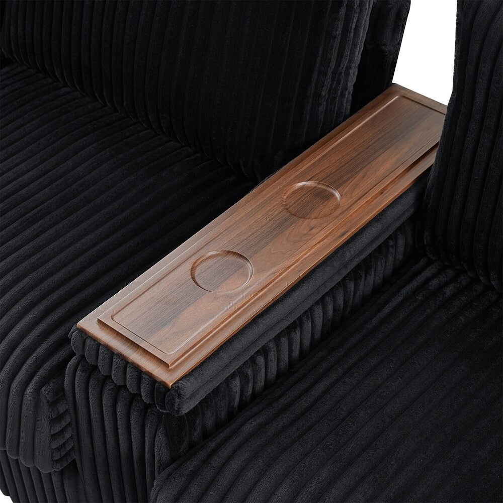 Canapé 4 places en velours côtelé