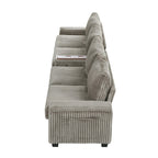 Canapé 4 places en velours côtelé