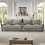 Canapé 4 places en velours côtelé