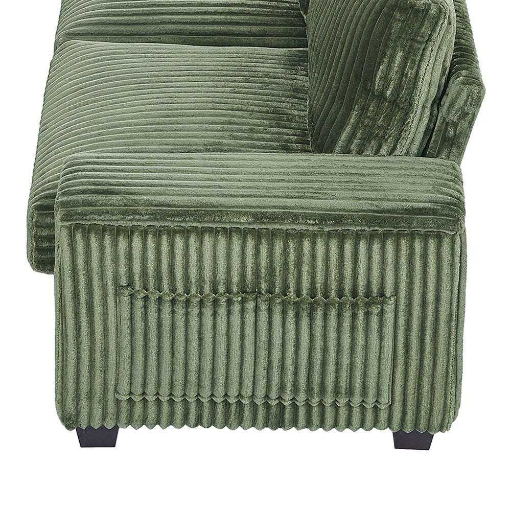 Canapé 4 places en velours côtelé