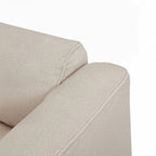 Canapé 4 places avec coussins d'assise en éponge pure et repose-pieds amovible comprenant 3 coussins décoratifs