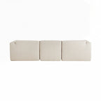 Canapé 4 places avec coussins d'assise en éponge pure et repose-pieds amovible comprenant 3 coussins décoratifs