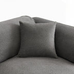 Canapé 4 places avec coussins d'assise en éponge pure et repose-pieds amovible comprenant 3 coussins décoratifs