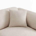 Canapé 4 places avec coussins d'assise en éponge pure et repose-pieds amovible comprenant 3 coussins décoratifs