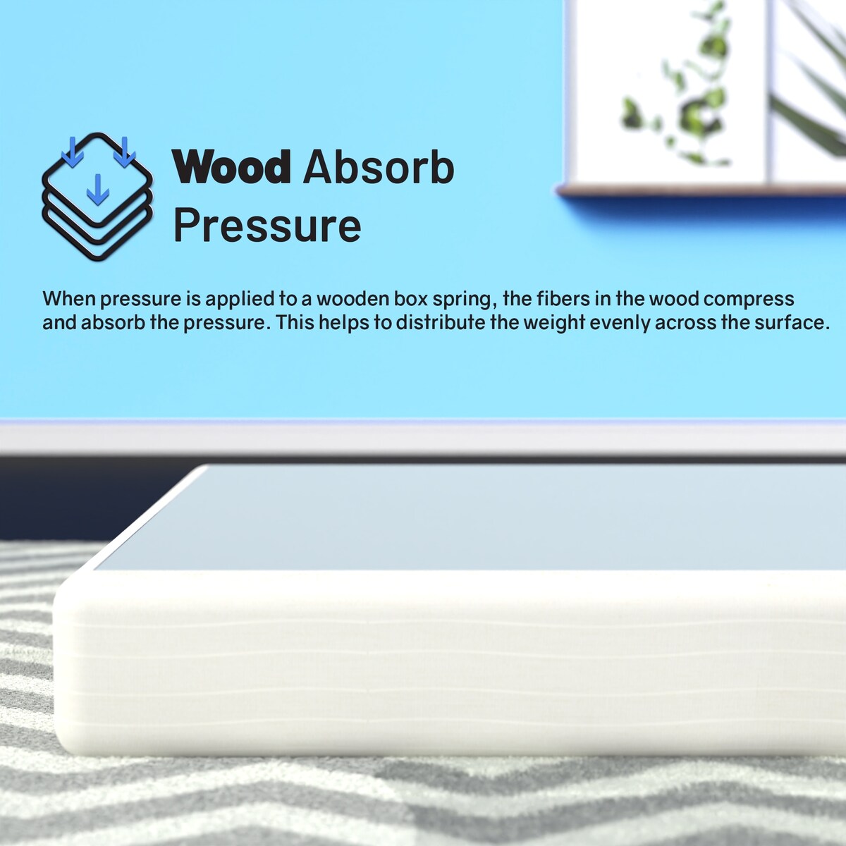 Sommier/sommier de 4,5 et 8 pouces, assemblage simple et facile, structure en bois robuste et durable pour soulager la pression
