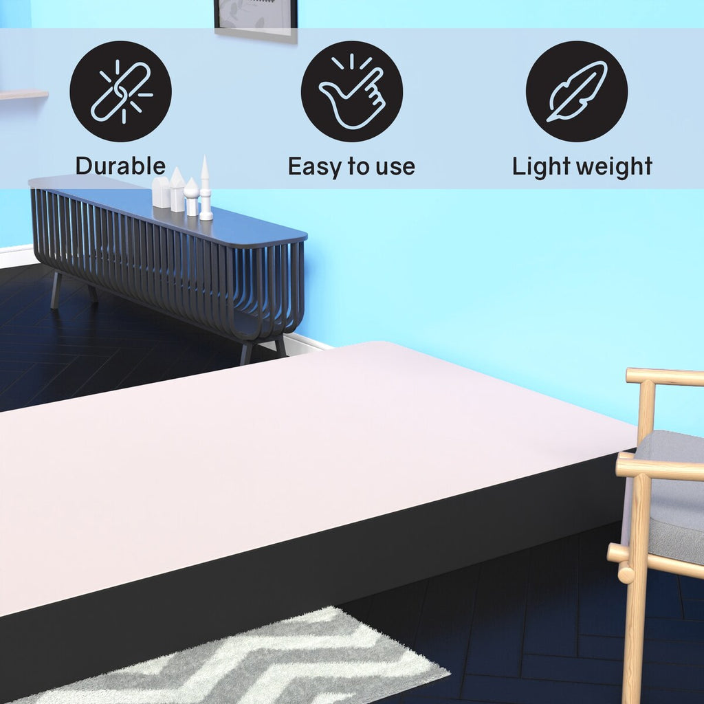 Sommier tapissier de 4,5 et 8 pouces, assemblage simple et facile, structure en bois robuste et durable pour soulager la pression, noir