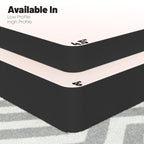 Sommier tapissier de 4,5 et 8 pouces, assemblage simple et facile, structure en bois robuste et durable pour soulager la pression, noir