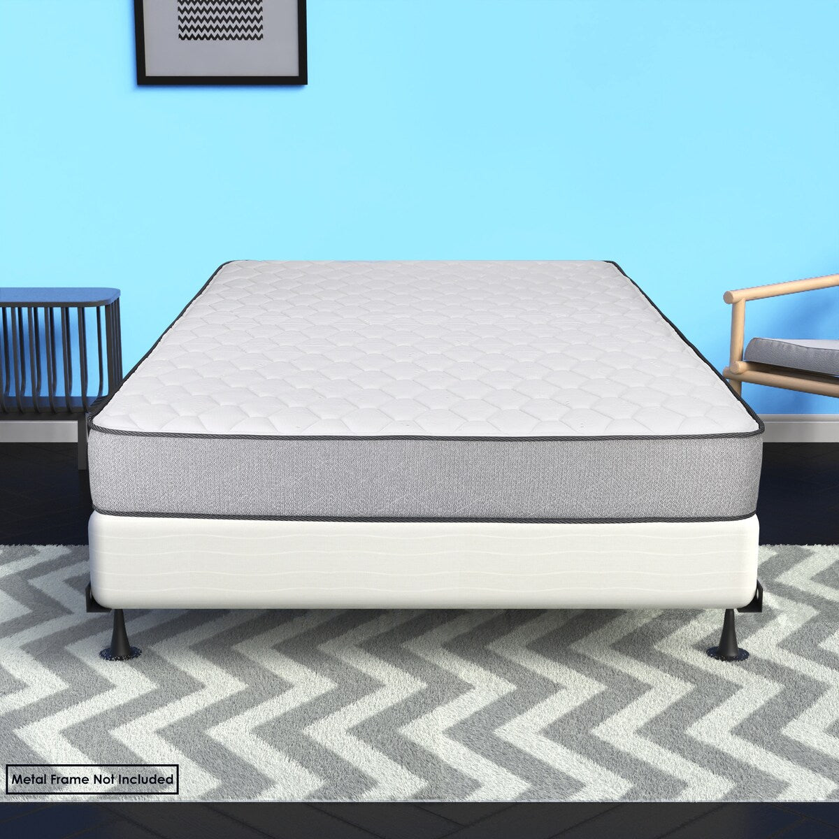 Sommier/sommier de 4,5 et 8 pouces, assemblage simple et facile, structure en bois robuste et durable pour soulager la pression