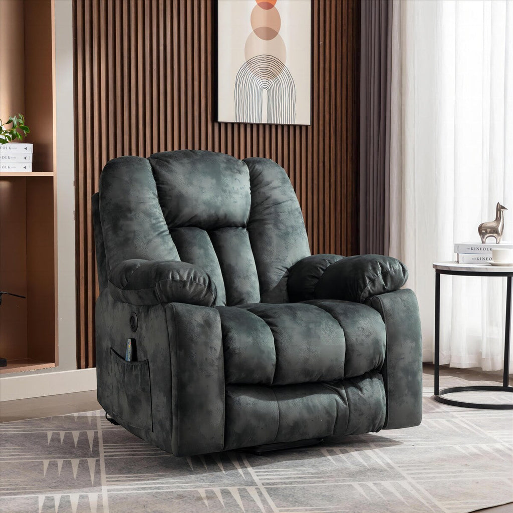 Fauteuil inclinable électrique surdimensionné de 40,6 W avec chauffage et massage
