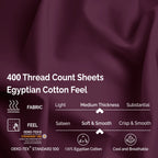 Parure de lit unie en coton égyptien 400 fils par Superior