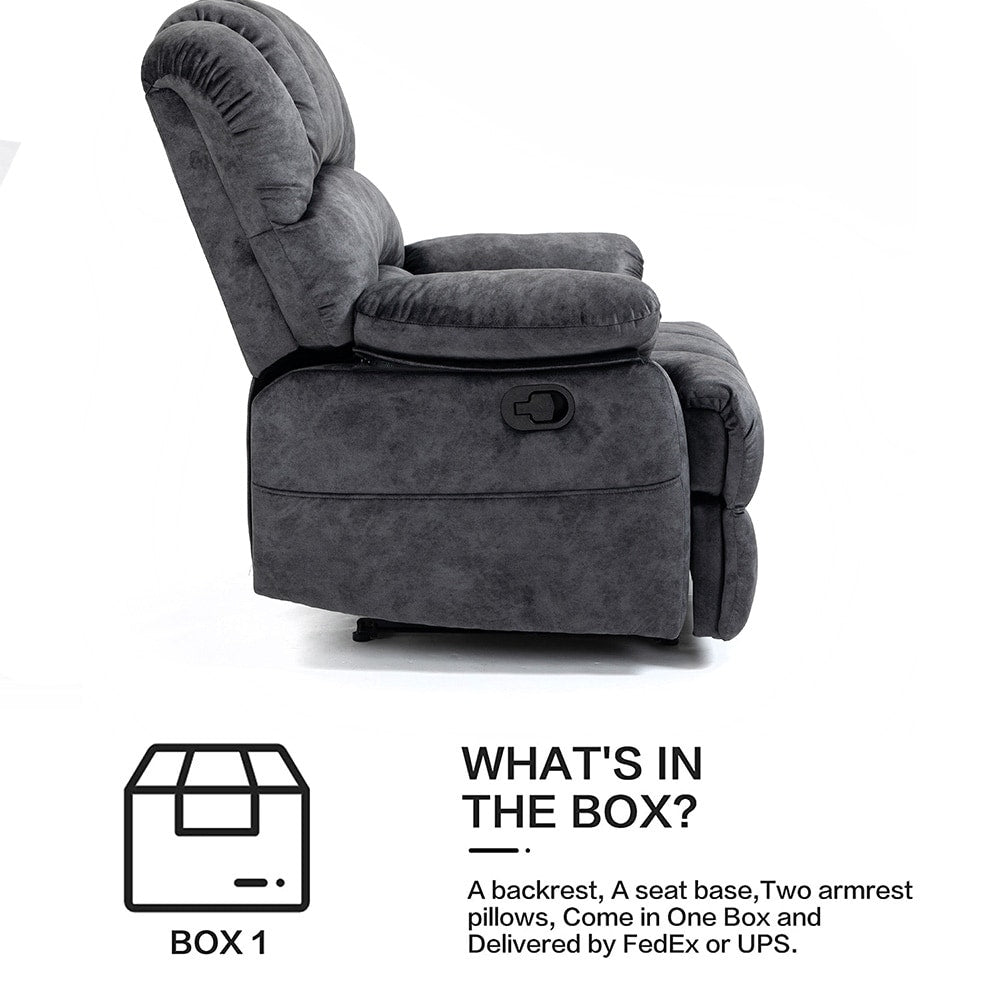 Fauteuil inclinable manuel surdimensionné 41 W, canapés inclinables extra larges