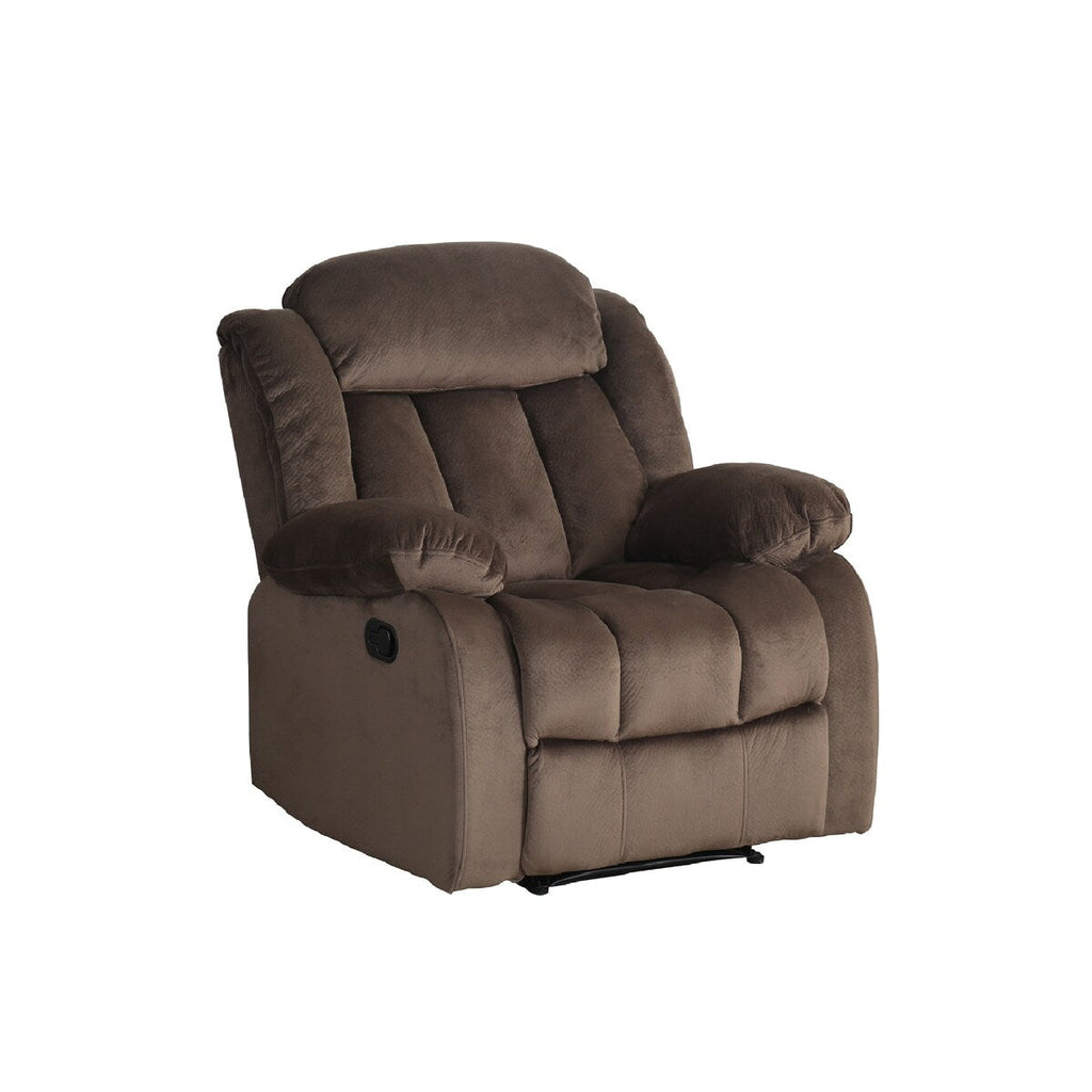 Fauteuil à bascule inclinable en tissu microsuède motif ours en peluche marron 41