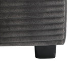 42.12 Canapé rembourré en velours côtelé + pouf