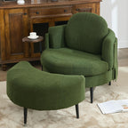 Fauteuil simple 42,5 avec repose-pieds mobile en forme de croissant