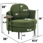 Fauteuil simple 42,5 avec repose-pieds mobile en forme de croissant