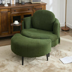 Fauteuil simple 42,5 avec repose-pieds mobile en forme de croissant