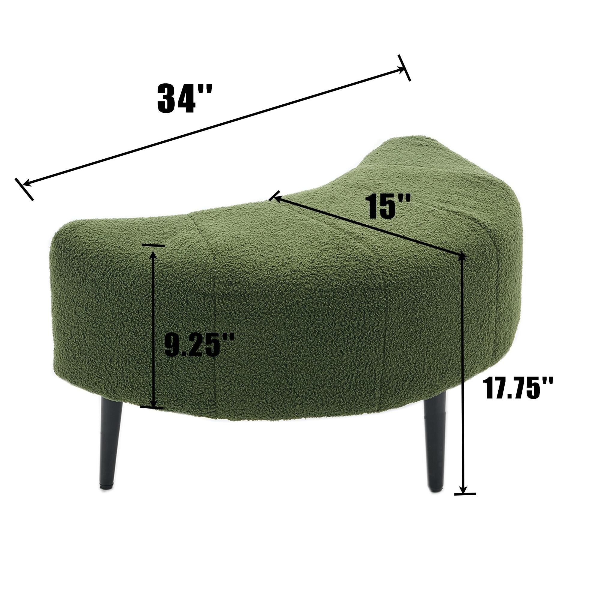 Fauteuil simple 42,5 avec repose-pieds mobile en forme de croissant