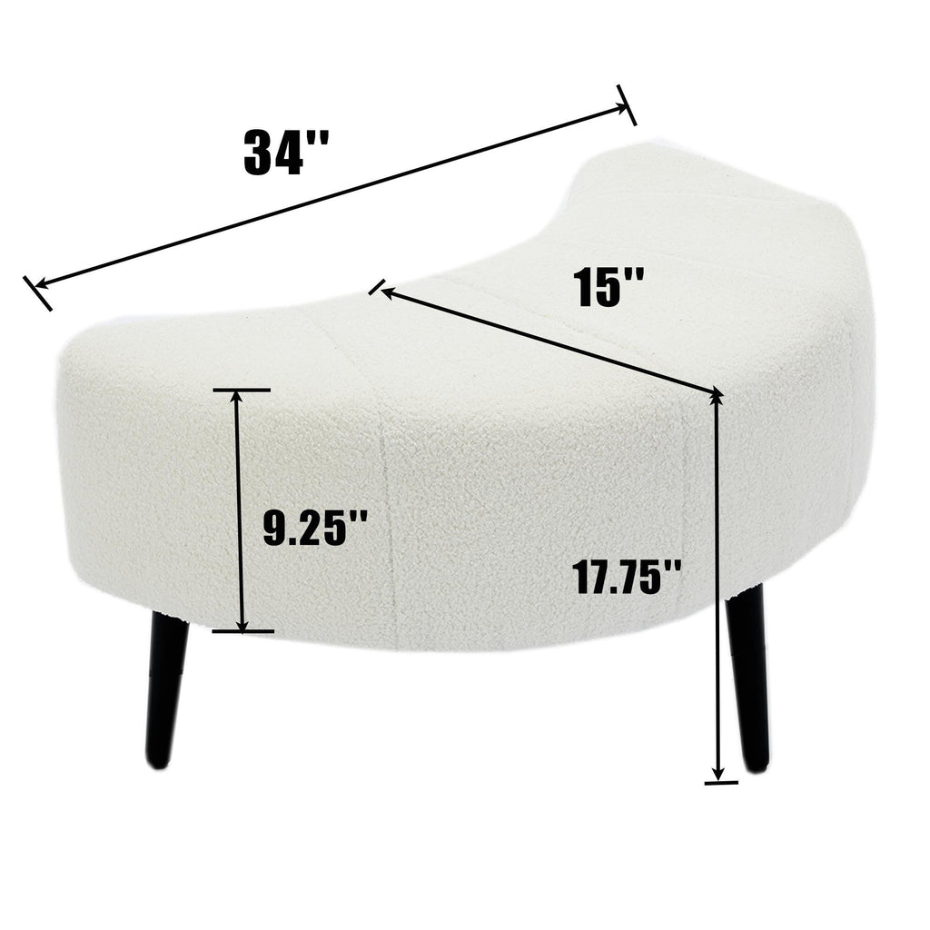 Fauteuil simple 42,5 avec repose-pieds mobile en forme de croissant