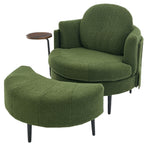 Fauteuil simple 42,5 avec repose-pieds mobile en forme de croissant