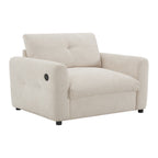 Fauteuil à siège large de 42 pouces avec chargeur à deux ports et conception de traction capitonnée par Harper&amp;Bright Designs