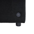 Canapé-lit double en velours côtelé 47,2 avec matelas pliable, table d'appoint, ports USB et poche de rangement