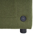 Canapé-lit double en velours côtelé 47,2 avec matelas pliable, table d'appoint, ports USB et poche de rangement