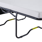 Canapé-lit double en velours côtelé 47,2 avec matelas pliable, table d'appoint, ports USB et poche de rangement