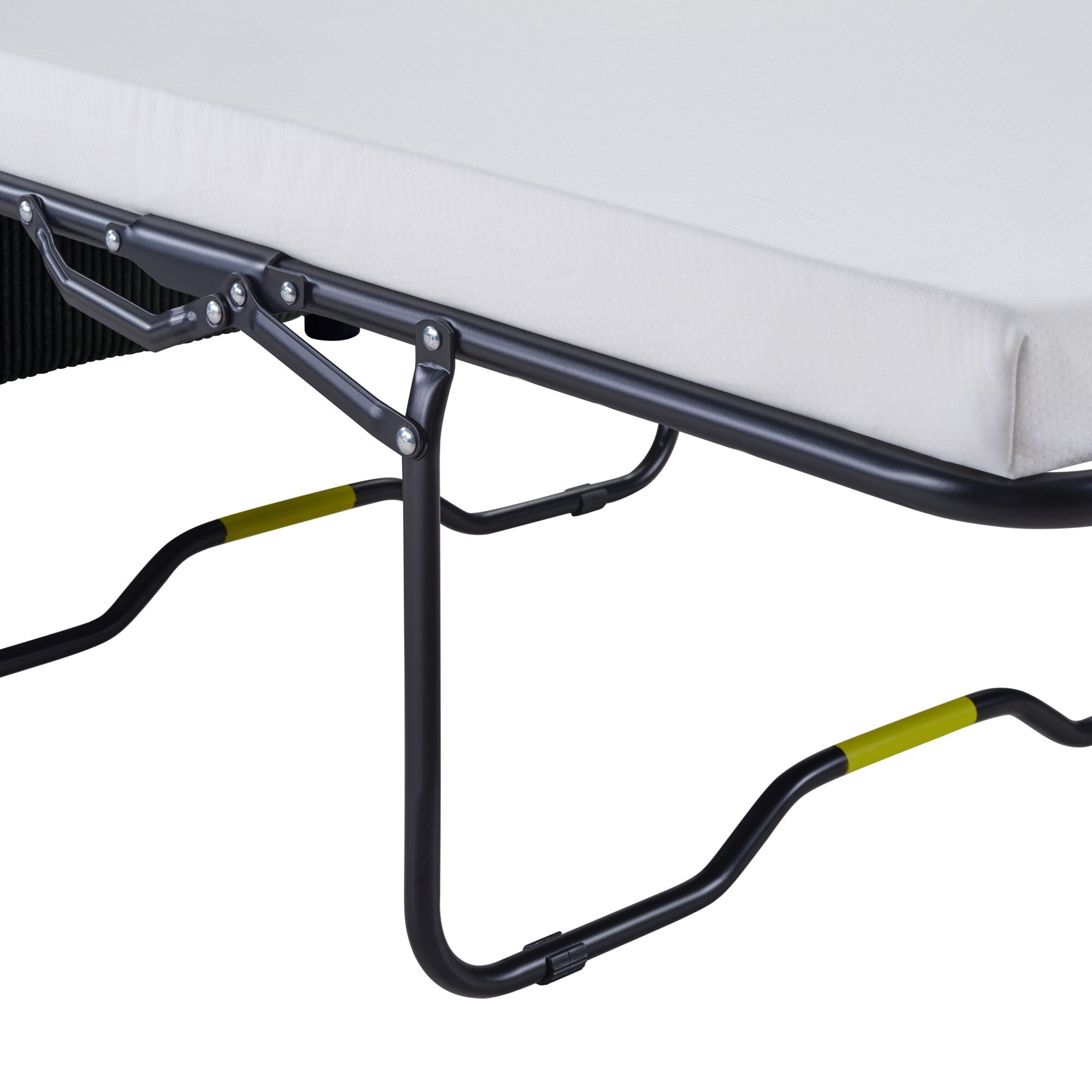 Canapé-lit double en velours côtelé 47,2 avec matelas pliable, table d'appoint, ports USB et poche de rangement