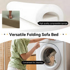 Canapé-lit 2 places en velours côtelé 47,63 avec oreiller, matelas de sol et dossier pour salon