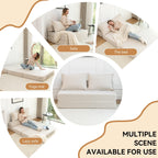 Canapé-lit 2 places en velours côtelé 47,63 avec oreiller, matelas de sol et dossier pour salon