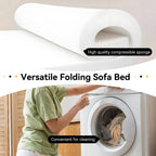 Canapé-lit 2 places en velours côtelé 47,63 avec oreiller, matelas de sol et dossier pour salon