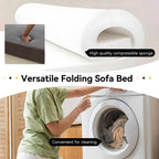 Canapé-lit 2 places en velours côtelé 47,63 avec oreiller, matelas de sol et dossier pour salon