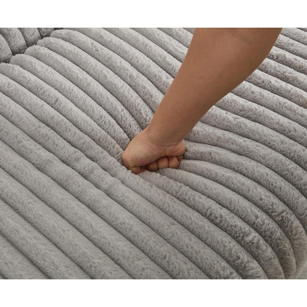 Chaise longue surdimensionnée en velours côtelé de 47,7 po avec fauteuil inclinable ottoman