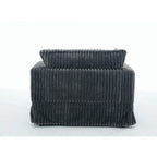 Chaise longue surdimensionnée en velours côtelé 47,7 avec pouf