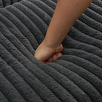 Chaise longue surdimensionnée en velours côtelé 47,7 avec pouf