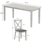 Ensemble de salle à manger en bois massif 5/7 pièces