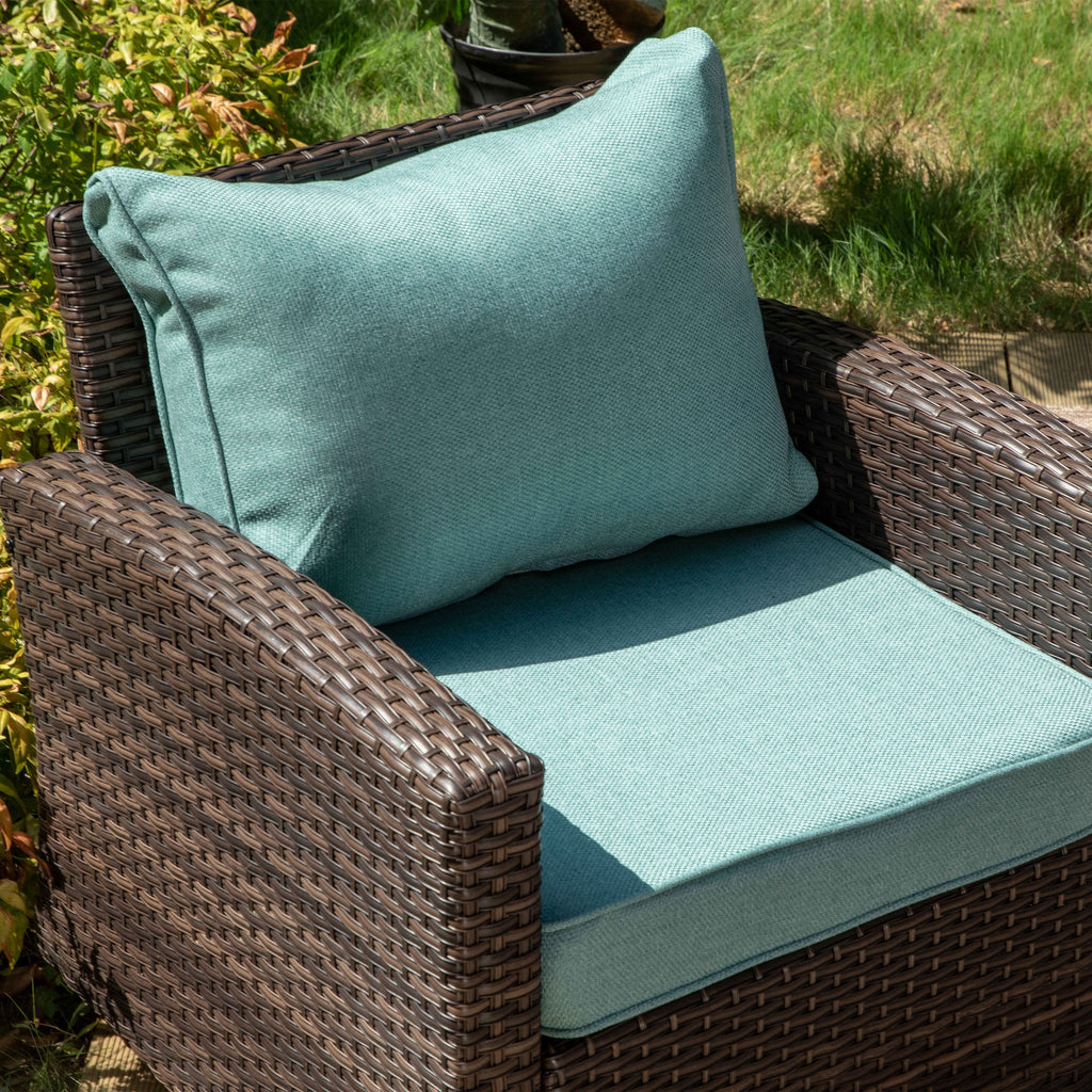 Ensemble de salon de jardin 5/9 places en rotin et osier, canapé sectionnel à assise profonde, grand canapé de conversation