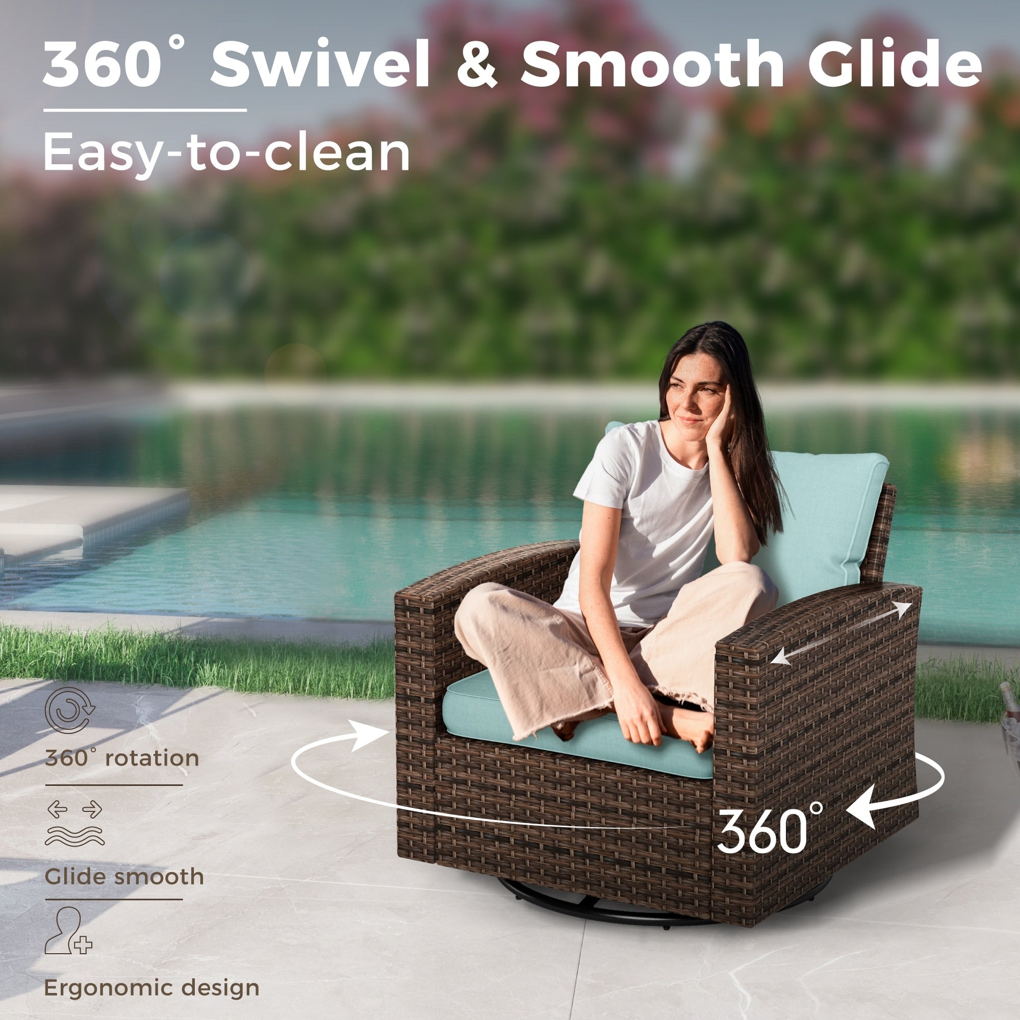 Ensemble de salon de jardin 5/9 places en rotin et osier, canapé sectionnel à assise profonde, grand canapé de conversation